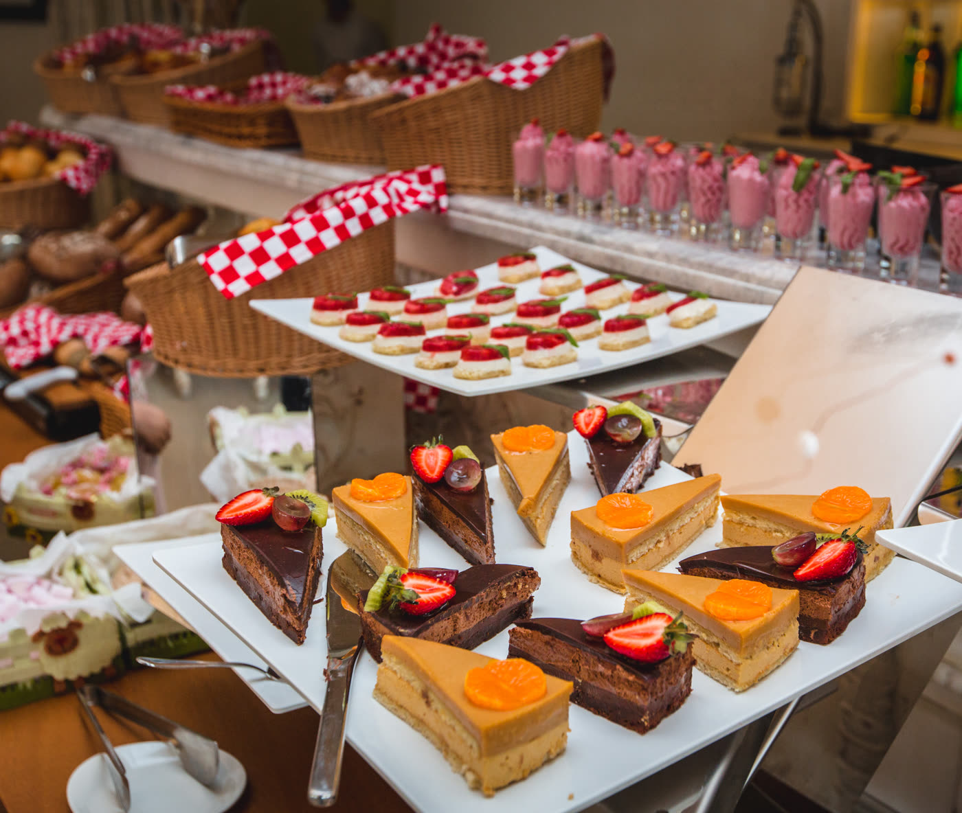 Café celebration dessert spread